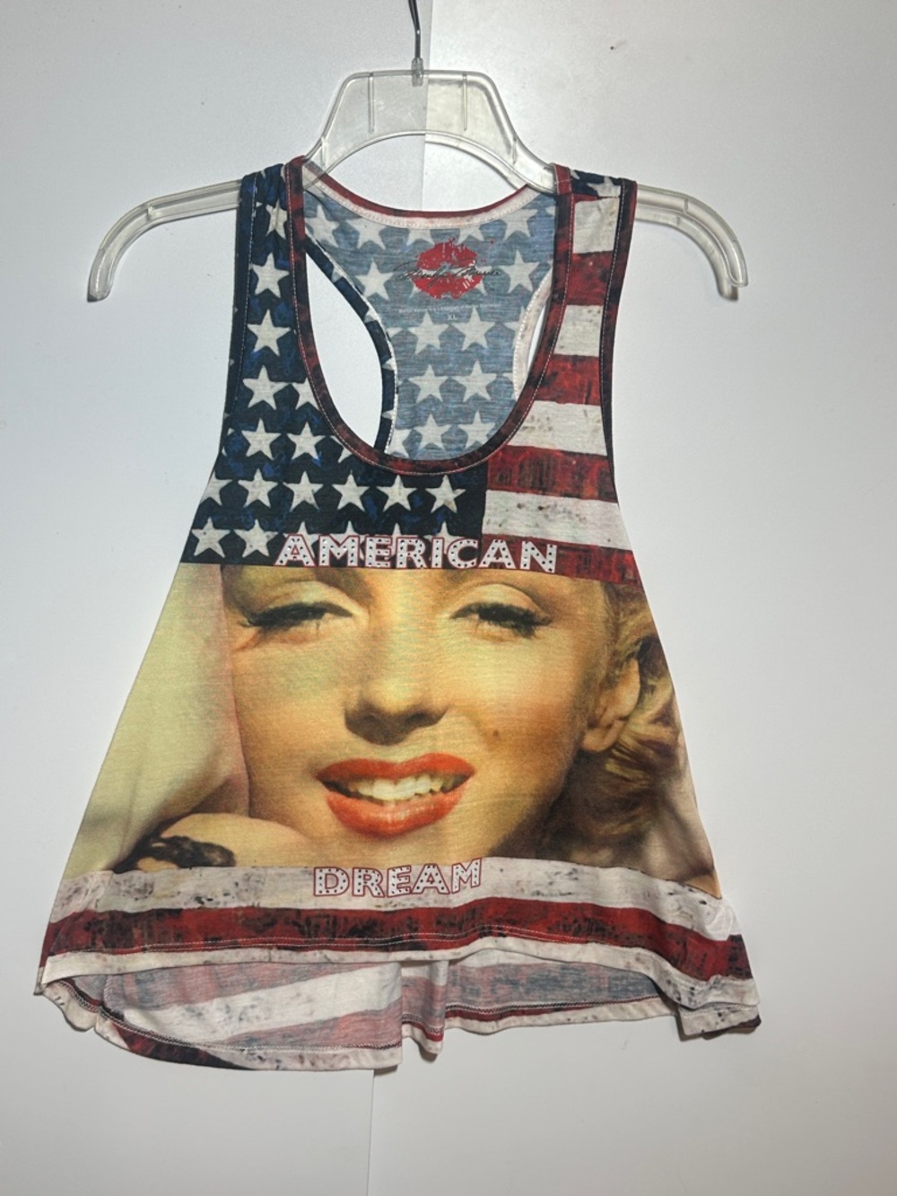 Marilyn Monroe Vintage-Inspired American Flag Tank Top in Red, White, Blue